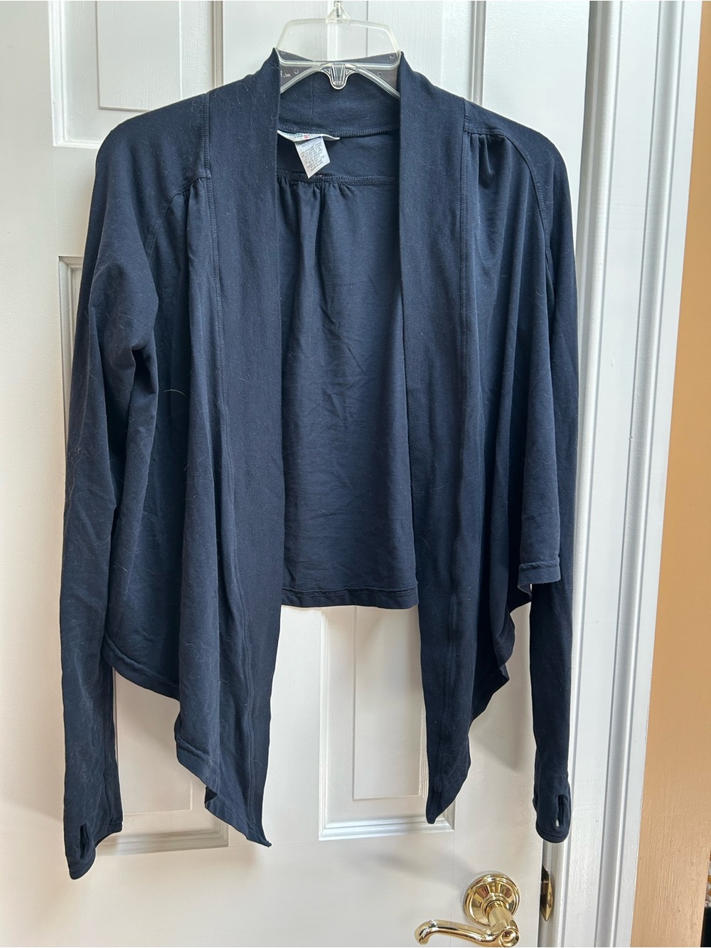 Navy Tie-Front Lightweight Cardigan